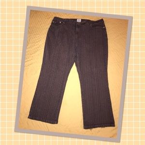 Multi colored stripped jeans